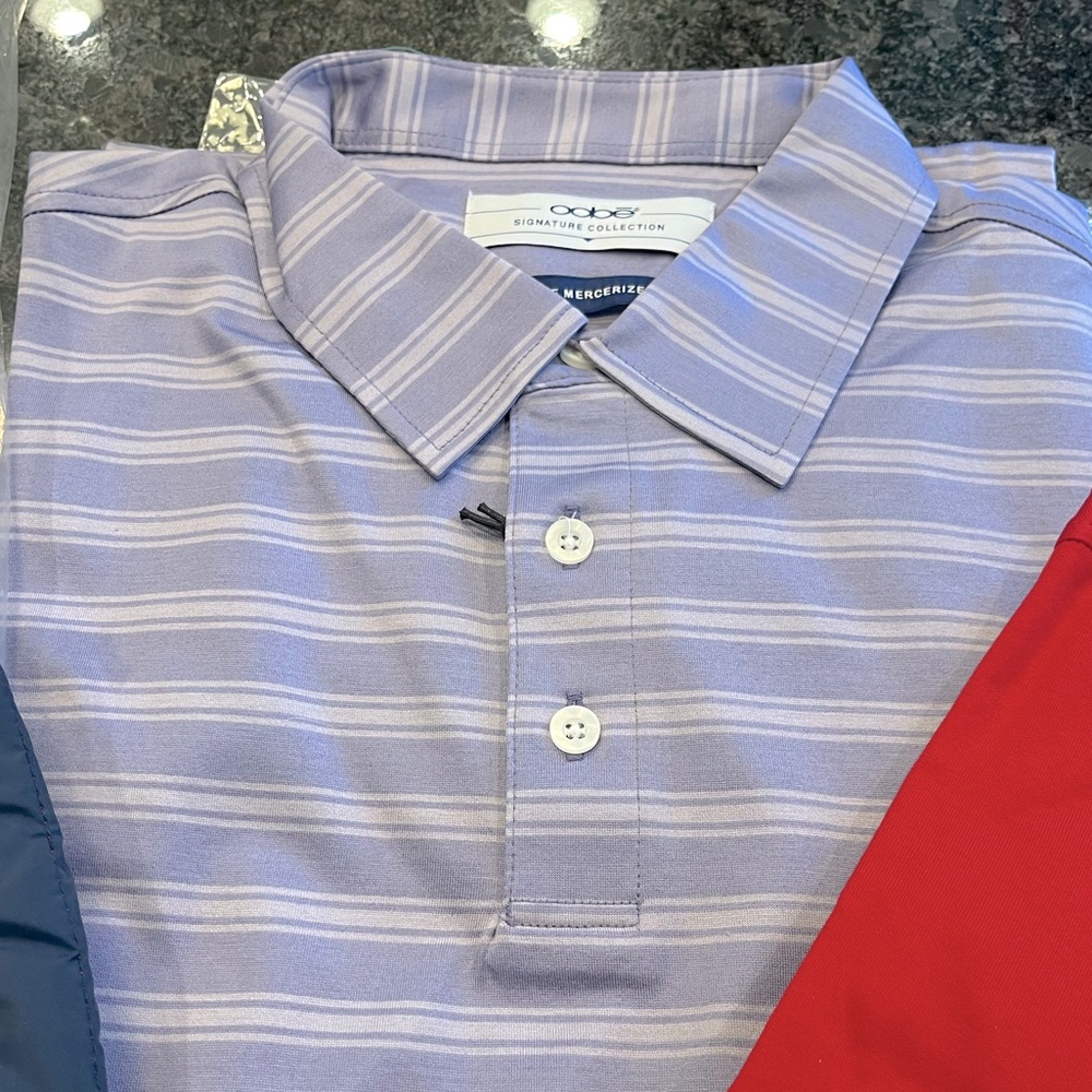 Oobe Men's Striped Lavender Polo Shirt